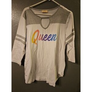 Boobie Brooks Plus Size‎ Tee Shirt Womens 2x plus size 'queen' tee (A1060)